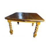 SOLID OAK BARLEY TWIST DINING TABLE