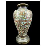 SMALL HEAVY METAL DECORATIVE JAPANESE VASE