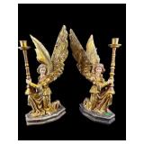 PR OF LARGE DEPT. 56 DECORATIVE CHERUB ANGEL