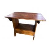 ANTIQUE SMALL FLIP TOP HUTCH TABLE