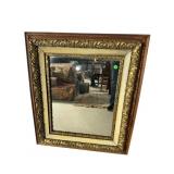 OAK AND GOLD GILD HANGING MIRROR