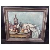 STILL LIFE ONION SCENE PRINT ON BOARD