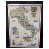 ITALIAN MAP PRINT
