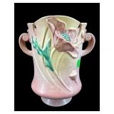 ROSEVILLE POTTERY 2 HANDLED PINK POPPY VASE