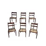 6 SOLID MAHOGANY QUALITY SABER LEG CHAIRS