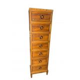 WALNUT ITALIAN TALL 7 DRAWER LINGERIE CHEST
