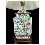 FLORAL PORCELAIN TABLE LAMP