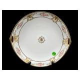 ANTIQUE HAND PAINTED NIPPON FLORAL GOLD GILD CAKE