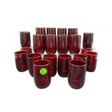 20 ANCHOR HOCKING ROYAL RUBY SMALL JUICE TUMBLERS