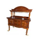 CHERRY INLAID SIDEBOARD WITH MIRRORED BACK