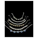 LOT OF 6 VINTAGE COSTUME JEWELRY NECKLACES