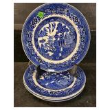 4 10 IN OLD WILLOW GREAT BRITAIN PLATES