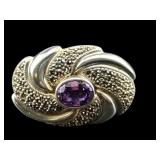 1940ï¿½S JUDITH JACK STERLING AMETHYST MARCASITE