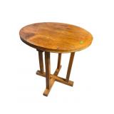OAK ARTS & CRAFTS ROUND SIDE TABLE