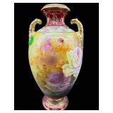 ANTIQUE HAND PAINTED NIPPON PINK FLORAL GOLD