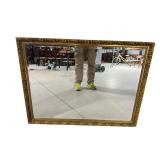 GOLD DECORATED LARGE BEVELED MIRROR