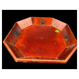 ORIENTAL OCTAGON WOODEN BOWL