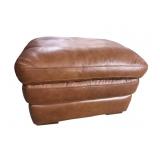 LEATHER SUPERB CREATION BROWN OTTOMAN