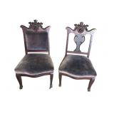 2 CARVED LIONS HEAD HIGH BACK CHAIRS