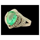 PLATINUM OSCAR FRIEDMAN COLOMBIAN EMERALD &