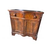 19TH CENT. FLAMED MAHOGANY EMPIRE WASHSTAND
