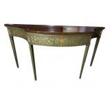 GOLD DECORATED FRENCH CONSOLE TABLE
