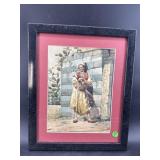 INDIAN WATERCOLOR IN FRAME