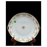 ANTIQUE HAND PAINTED NIPPON GOLD GILD CAKE PLATE