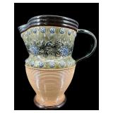 ANTIQUE DOULTON LAMBETH POTTERY PITCHER