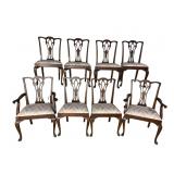 8 MAHOGANY CHIPPENDALE ANTIQUE CHAIRS