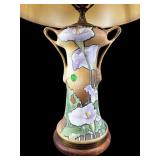 ANTIQUE NIPPON 11 IN LAMP WHITE LILIES