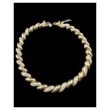 GOLD OVER STERLING SAN MARCO DIAMOND BRACELET