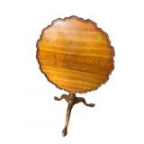 COLONIAL FURNITURE CHIPPENDALE FLIP TOP TABLE