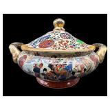 CHINESE PORCELAIN SERVING DISH WITH LID