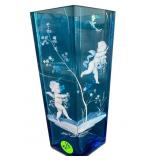 1910-1915 HAND PAINTED MARY GREGORY BLUE TRIANGLE