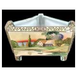 ANTIQUE NIPPON HAND PAINTED LAKE SCENE FERNER