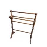 MAHOGANY BARLEY TWIST QUILT RACK