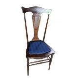 MAHOGANY EDWARDIAN CANE BOTTOM CHAIR