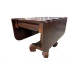 LARGE MAHOGANY 19TH CENT. EMPIRE DROP LEAF TABLE