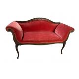 EDWARDIAN HIGH ARM CARVED SETTEE