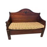 WALNUT VICTORIAN LIFT SEAT BENCH