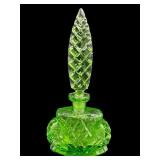 1920S CZECH ART DECO CUT GLASS PERFUME BOTTLE