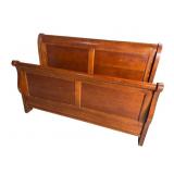 CHERRY QUEEN SIZE SLEIGH BED
