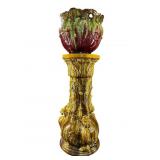 EXTRA LARGE LIONS HEAD MAJOLICA JARDENIRE &