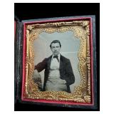 ANTIQUE AMBROTYPE OF STANDING MAN