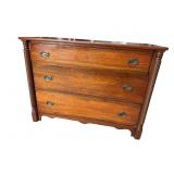 SOLID MAHOGANY 3 DRAWER BARLEY TWIST CHEST
