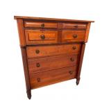 19TH CENTURY 7 DRAWER EMPIRE TALL CHEST