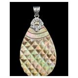 DESIGNER BALI DESIGNS 18K GOLD & STERLING PENDANT