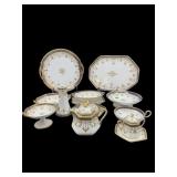 13 PC ANTIQUE NIPPON COBALT AND GOLD PCS