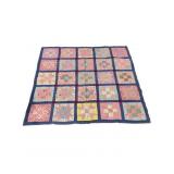 ANTIQUE HAND STITCHED BEAR PAW FLOWER QUILT